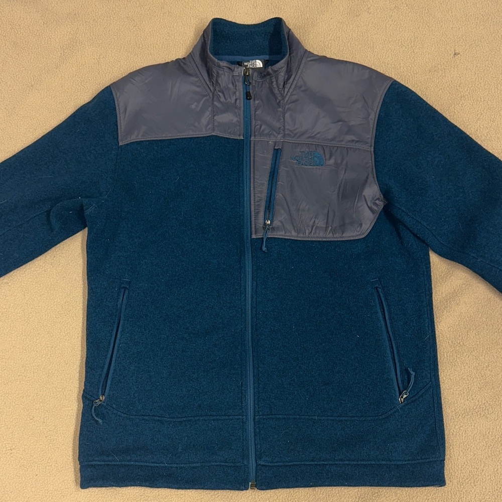 The North Face Teal & Slate Blue Zip Fleece